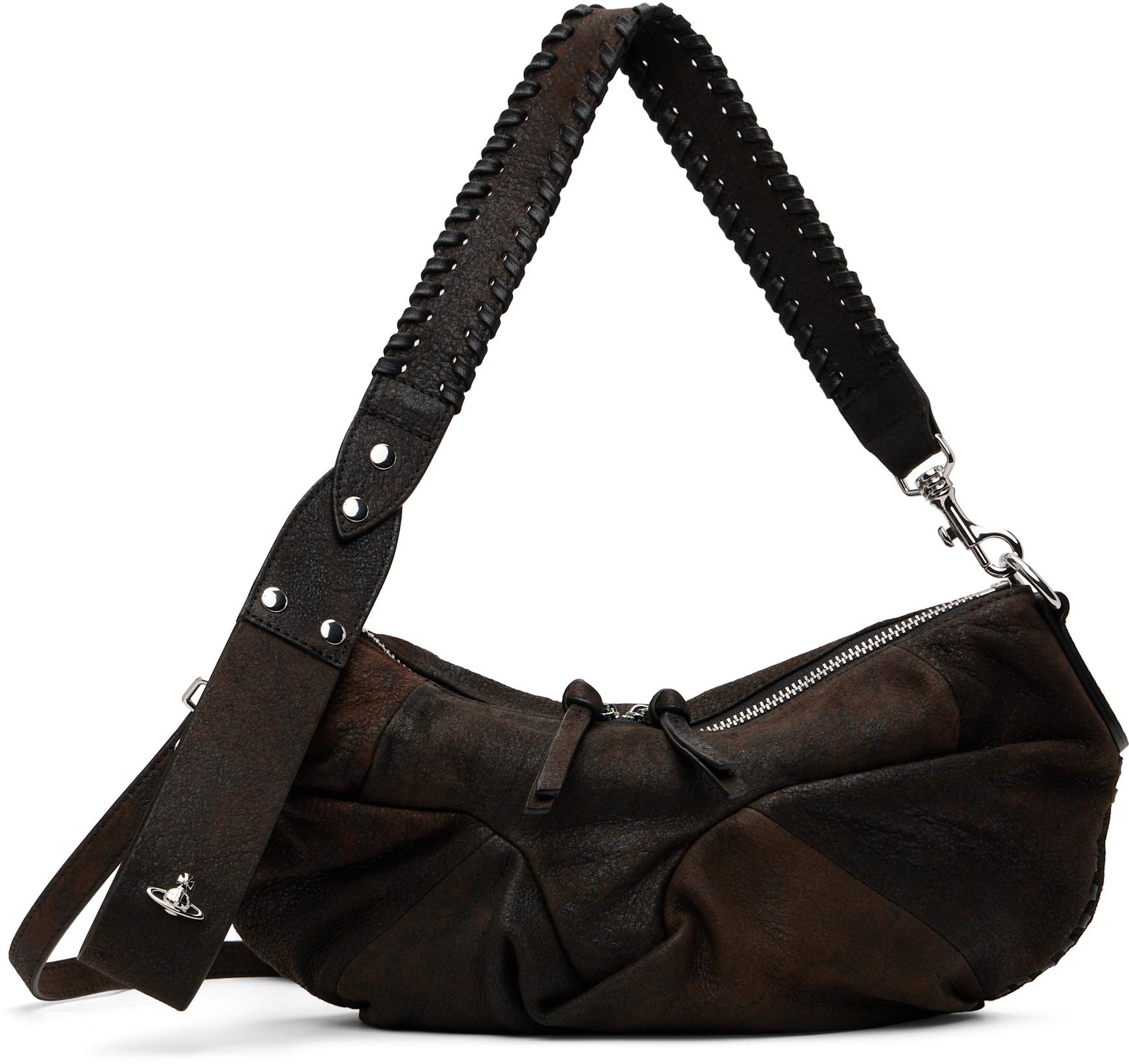 Brown Agnes Small Shoulder Bag by VIVIENNE WESTWOOD