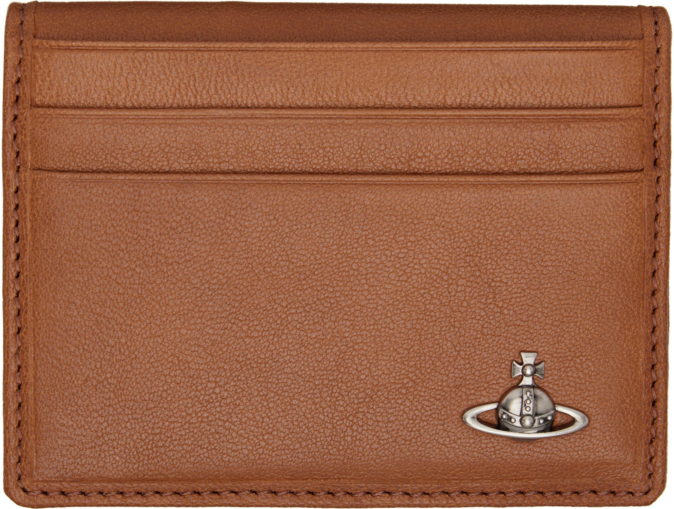 Brown Bifold Man Card Holder by VIVIENNE WESTWOOD
