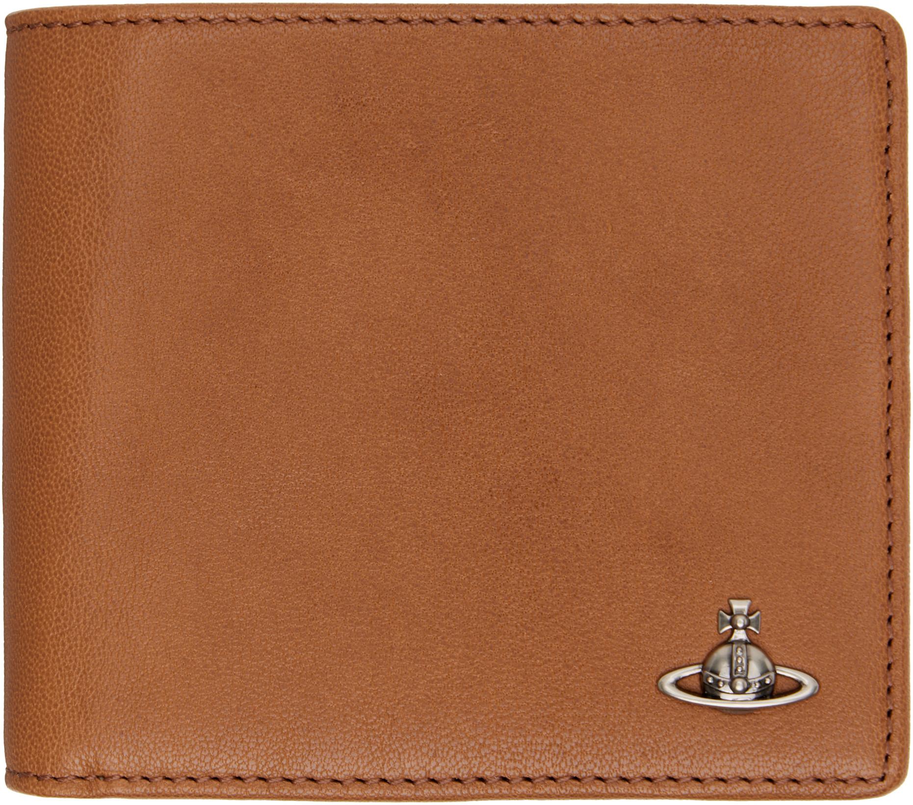 Brown Coin Pocket Man Wallet by VIVIENNE WESTWOOD