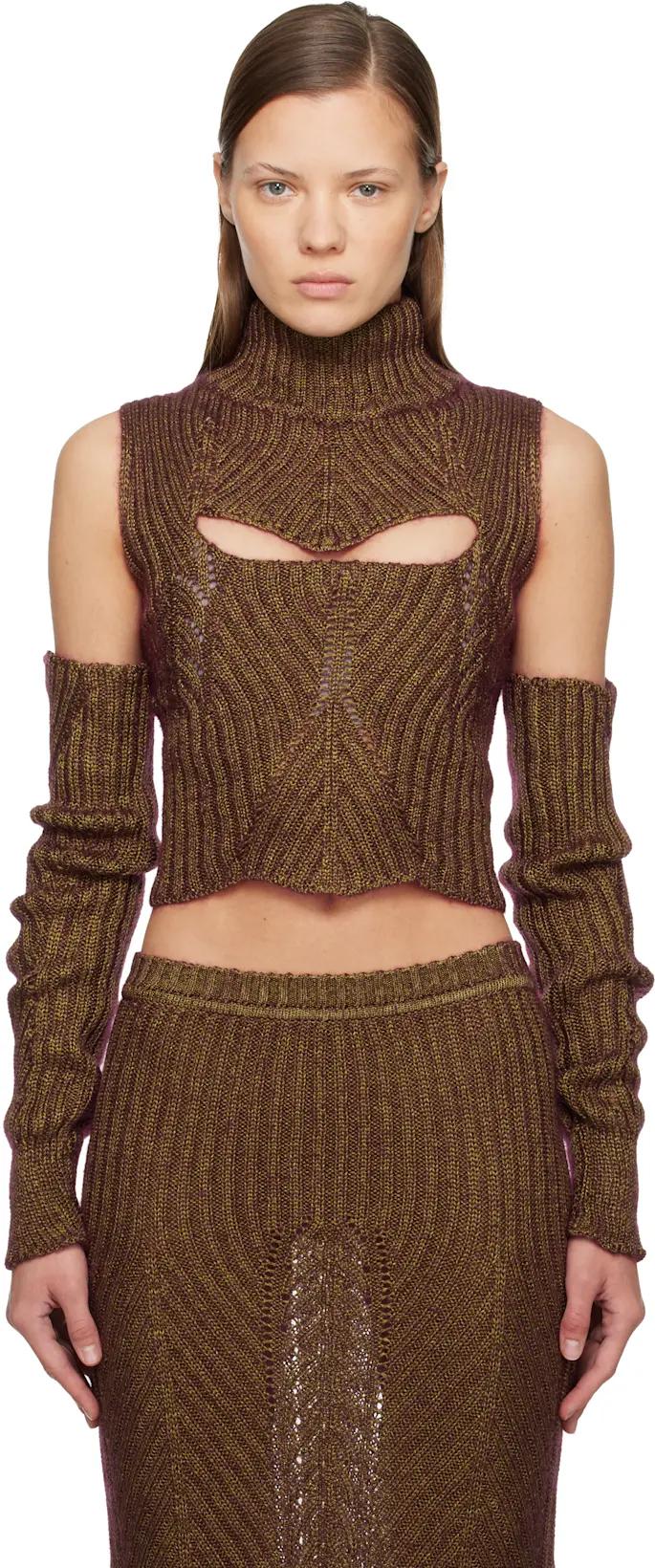 Brown Mary Corset Top by VIVIENNE WESTWOOD