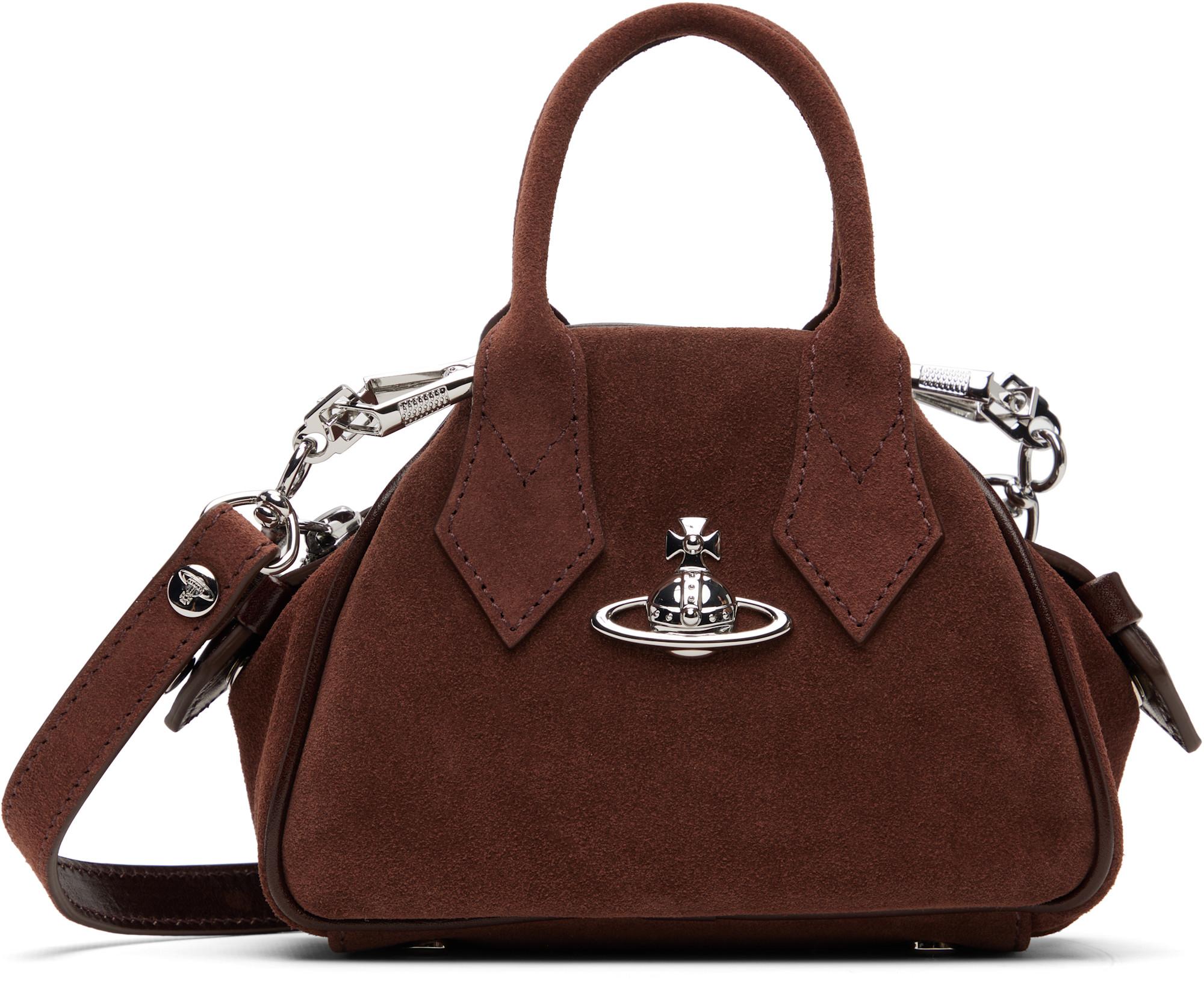 Brown Mini Yasmine Bag by VIVIENNE WESTWOOD