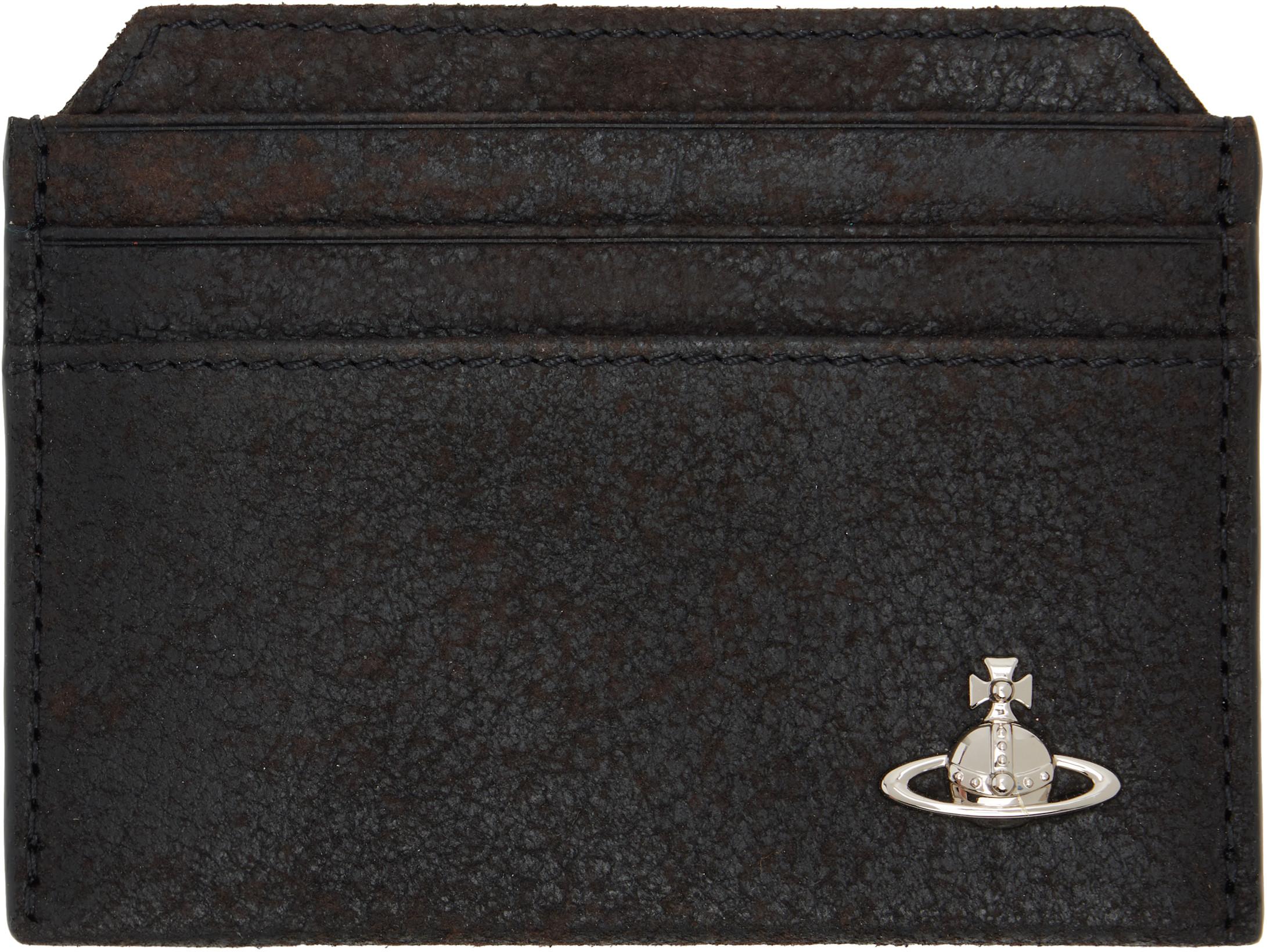 Brown Slim Card Holder by VIVIENNE WESTWOOD