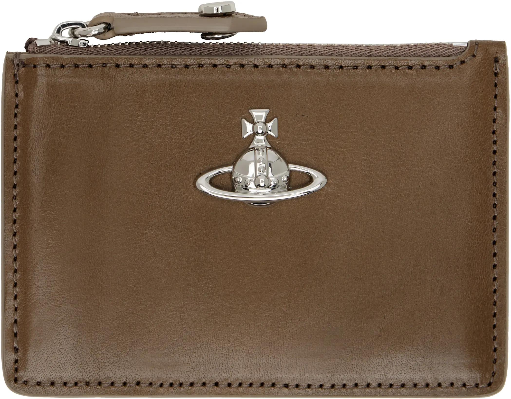 Brown Slim Long Card Holder by VIVIENNE WESTWOOD