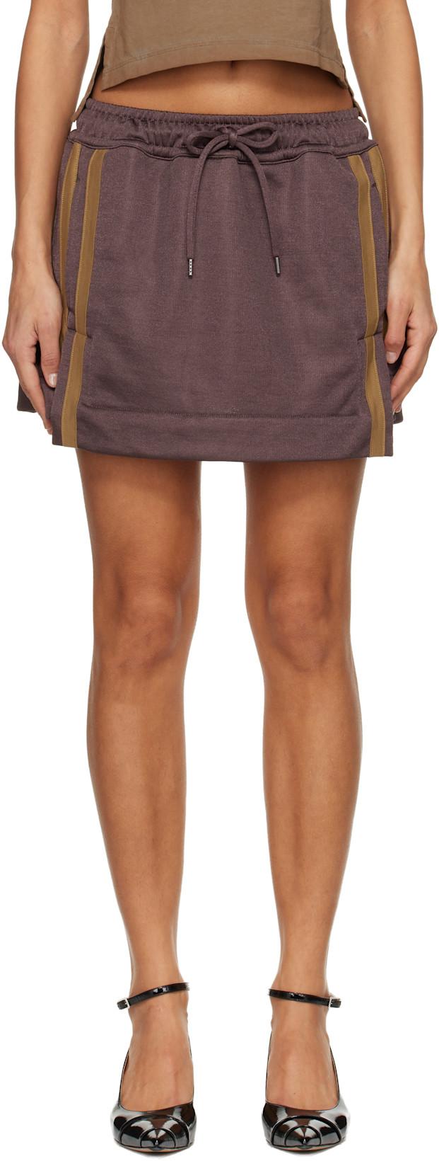 Brown Striped Cheerleader Miniskirt by VIVIENNE WESTWOOD