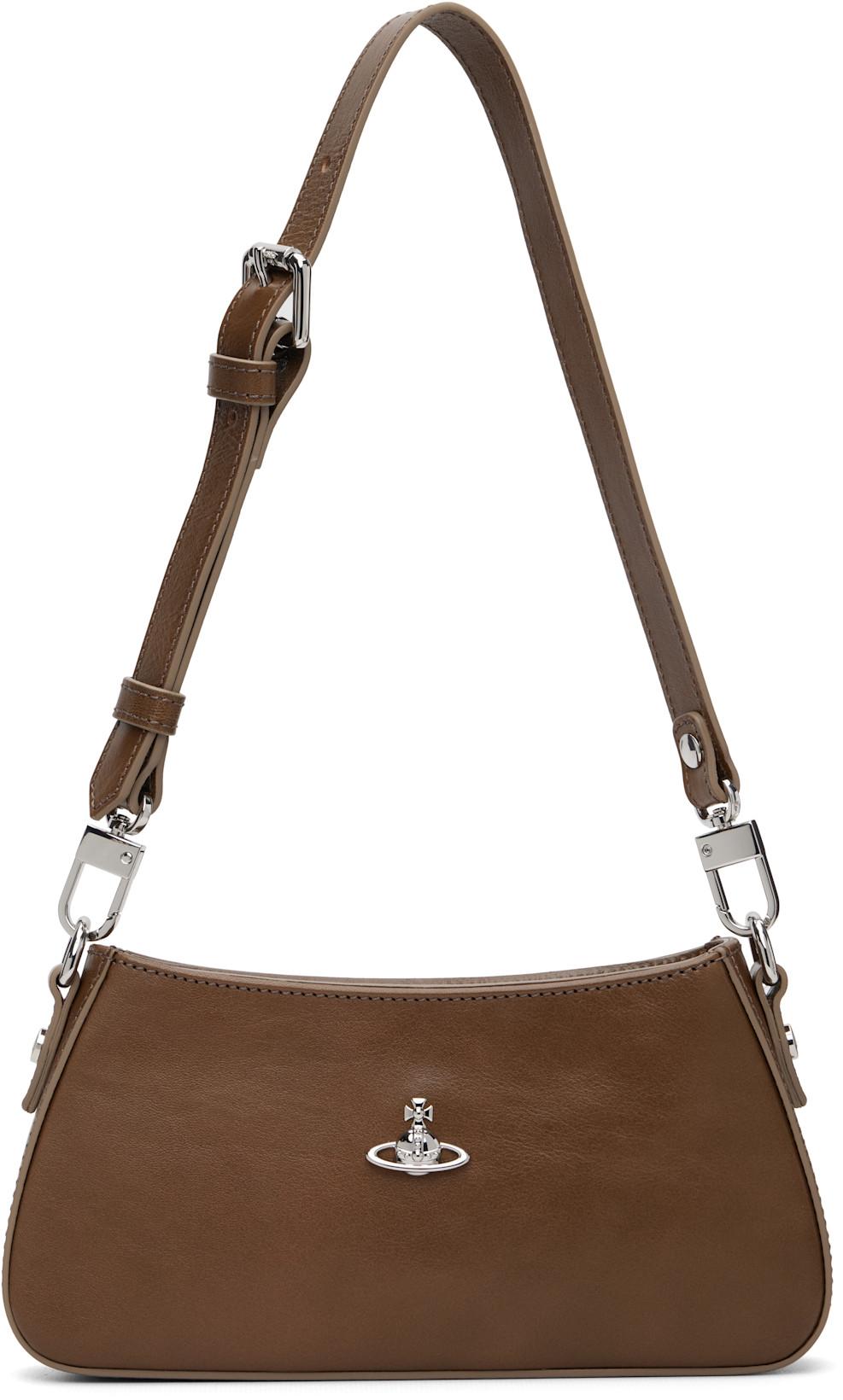 Brown Tasha Shoulder Phone Bag by VIVIENNE WESTWOOD