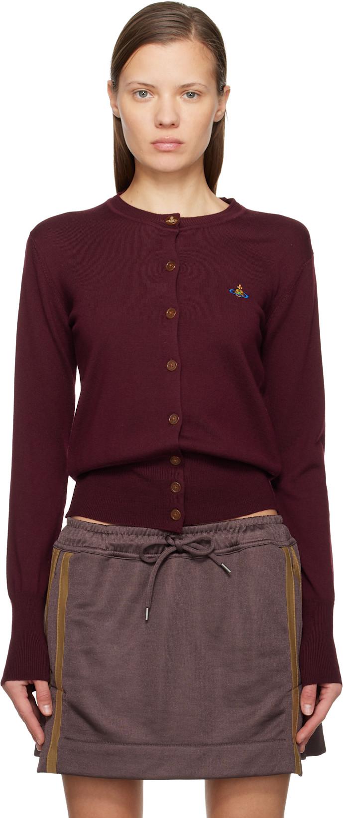 Burgundy Bea Cardigan by VIVIENNE WESTWOOD