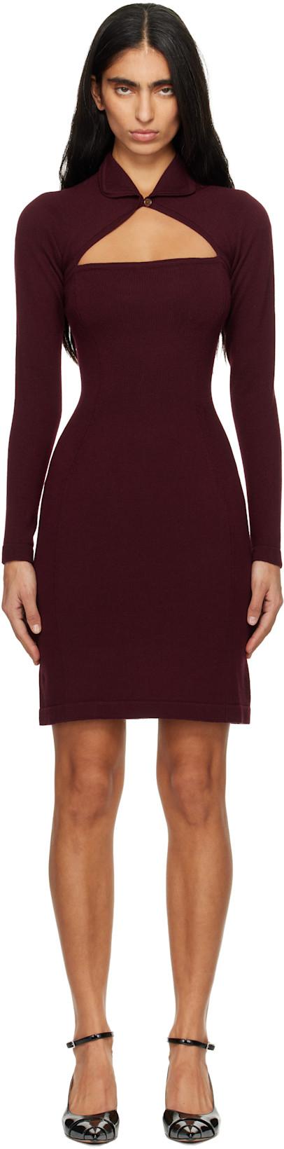 Burgundy Pamela Minidress by VIVIENNE WESTWOOD