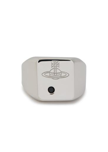 Carlo orb-engraved sterling silver ring by VIVIENNE WESTWOOD