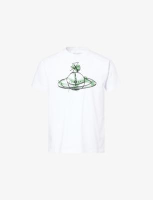 Drawn Orb Crewneck Cotton-Jersey T-Shirt by VIVIENNE WESTWOOD