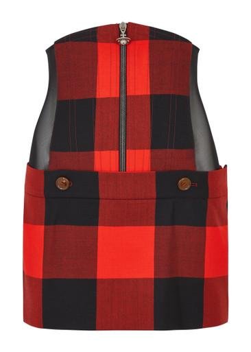 Foam checked corset-effect wool skirt by VIVIENNE WESTWOOD