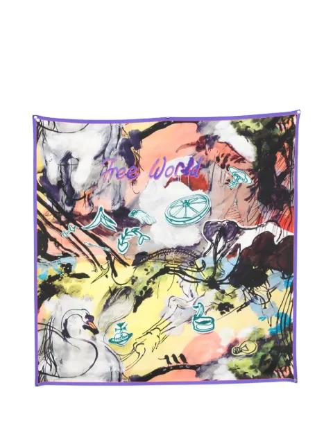 Free World square scarf by VIVIENNE WESTWOOD