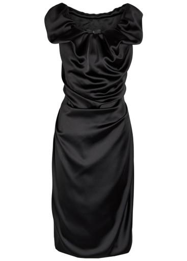 Ginnie Amber draped satin midi dress by VIVIENNE WESTWOOD
