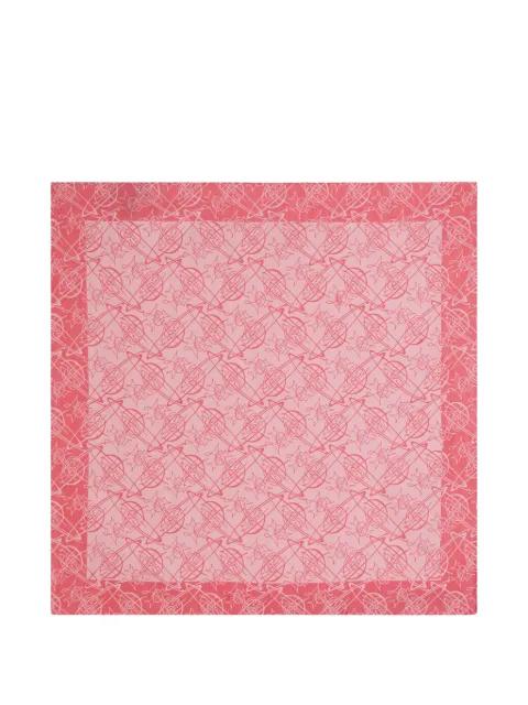 Graffiti logo-monogrammed scarf by VIVIENNE WESTWOOD