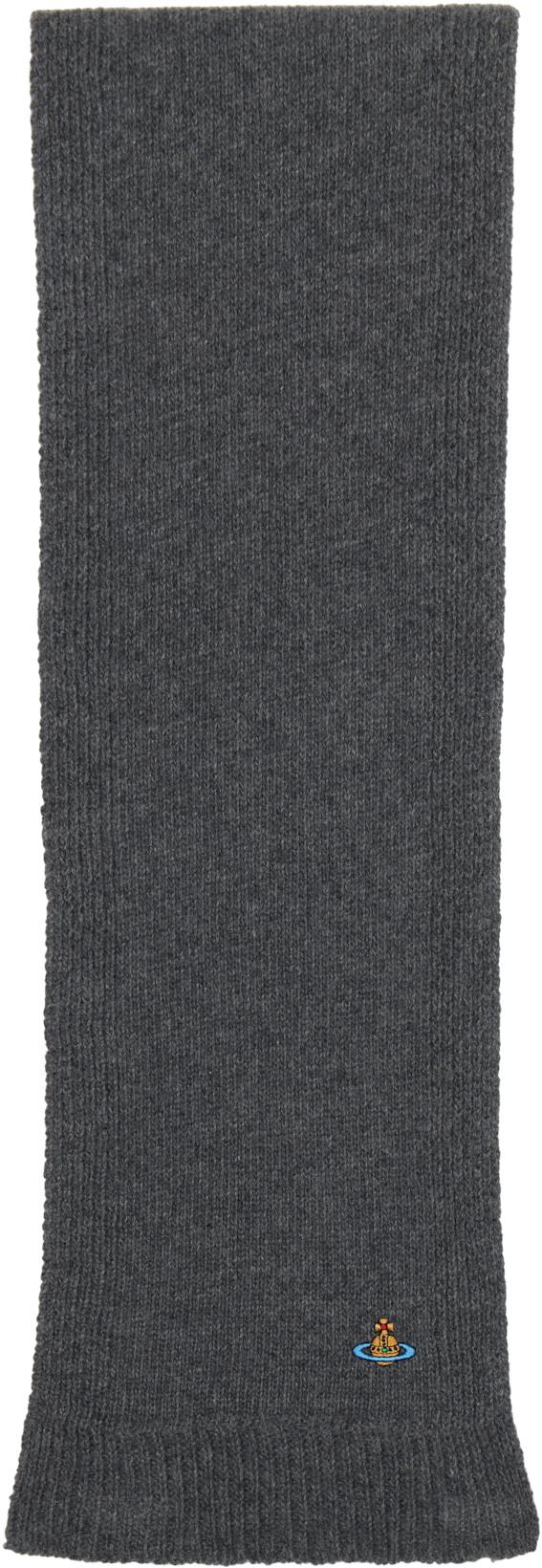 Gray Cashmere Scarf by VIVIENNE WESTWOOD