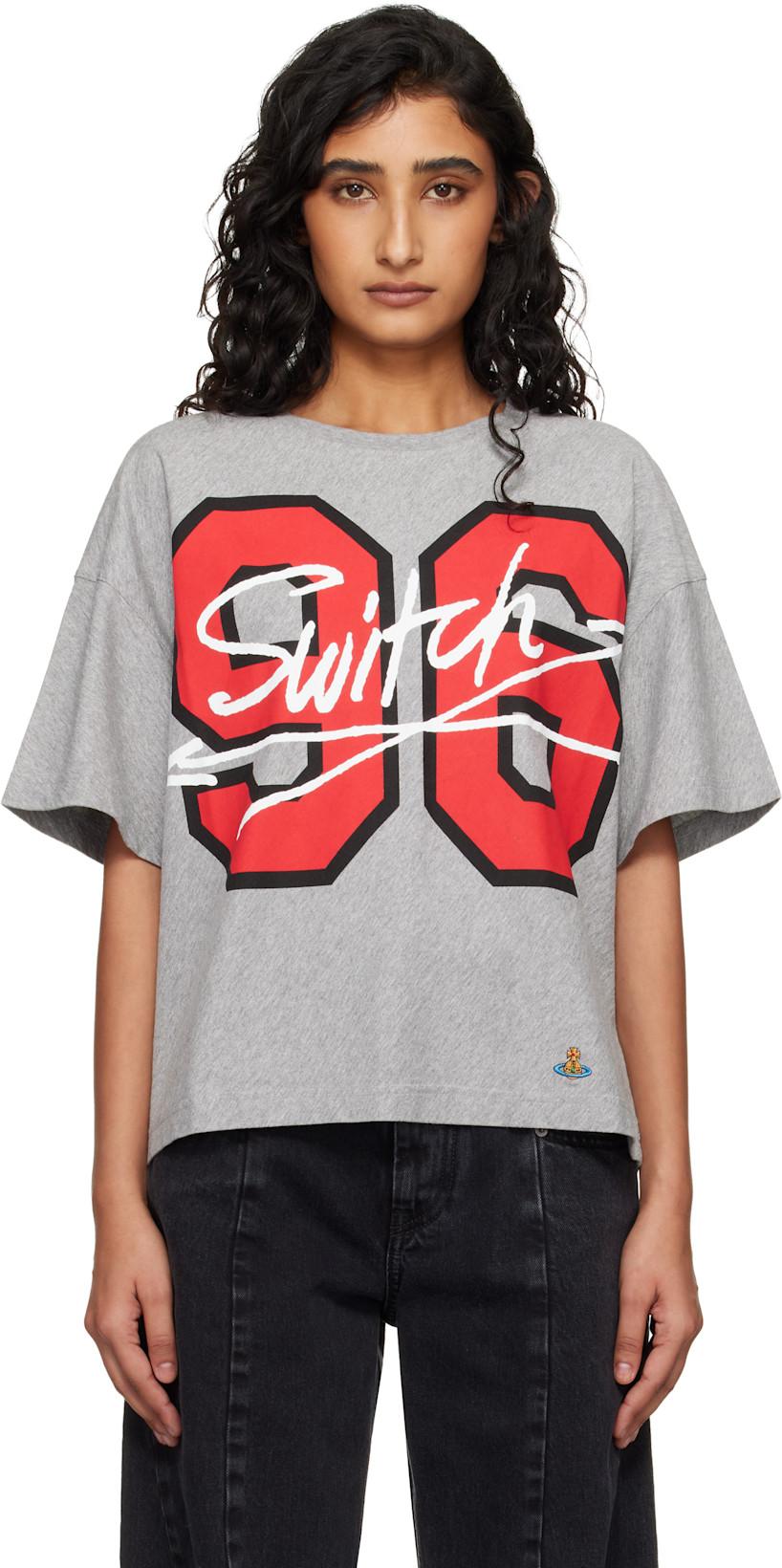 Gray Cotton Jersey 96 Switch Box T-shirt by VIVIENNE WESTWOOD
