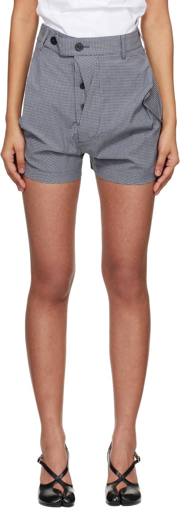 Gray Cotton Shorts by VIVIENNE WESTWOOD