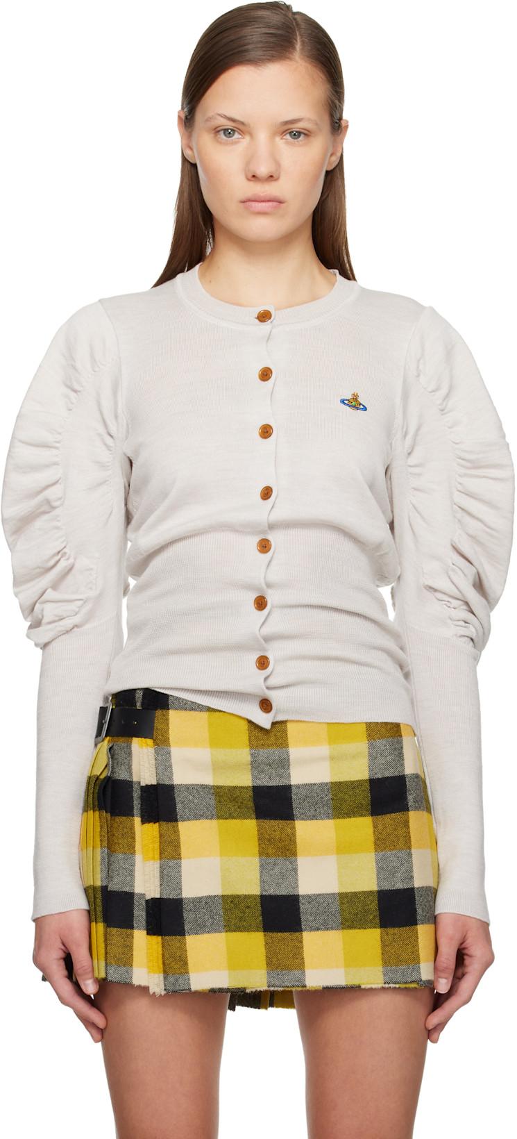 Gray Eli Cardigan by VIVIENNE WESTWOOD