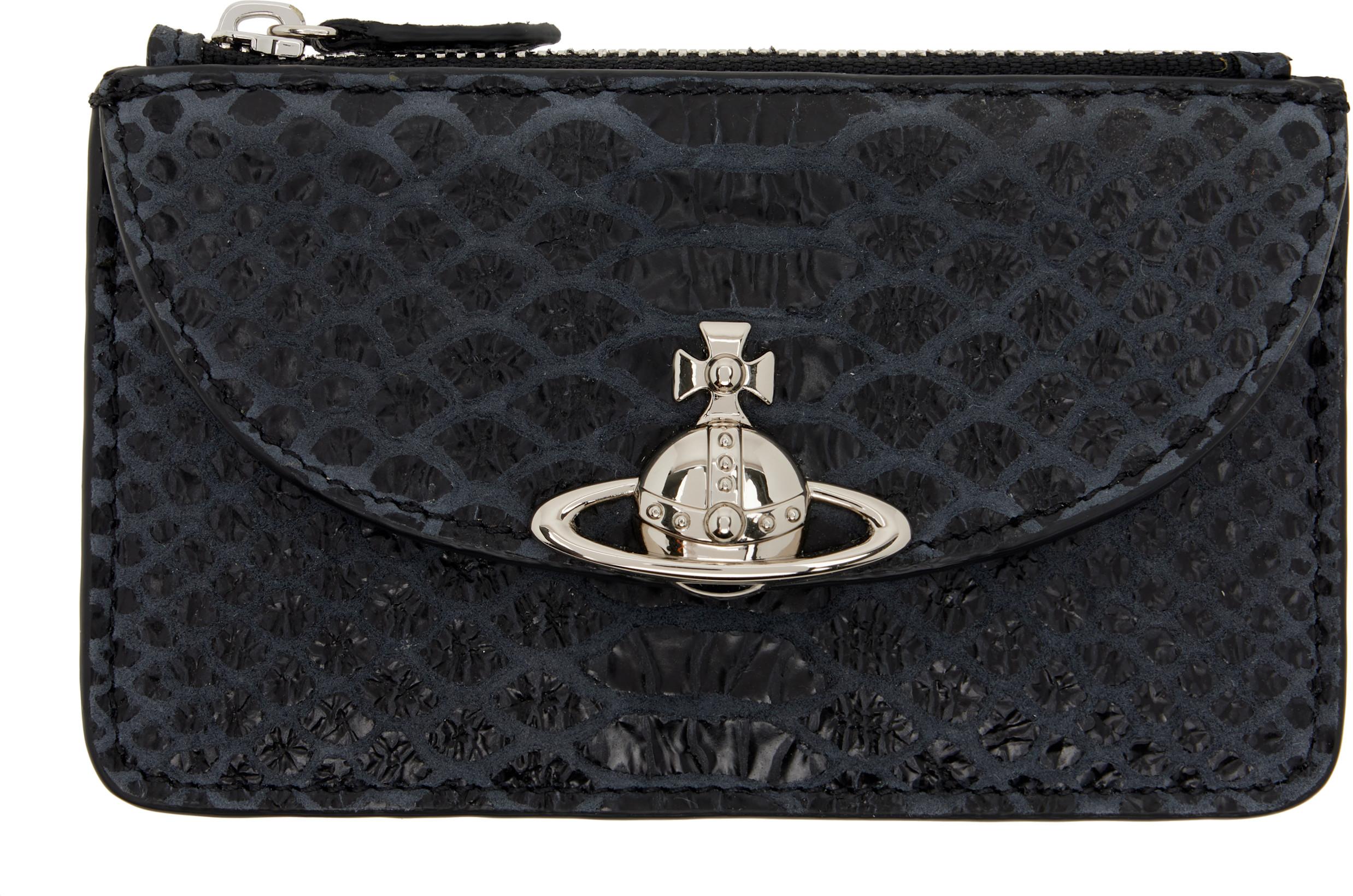 Gray Half Moon Card Holder by VIVIENNE WESTWOOD