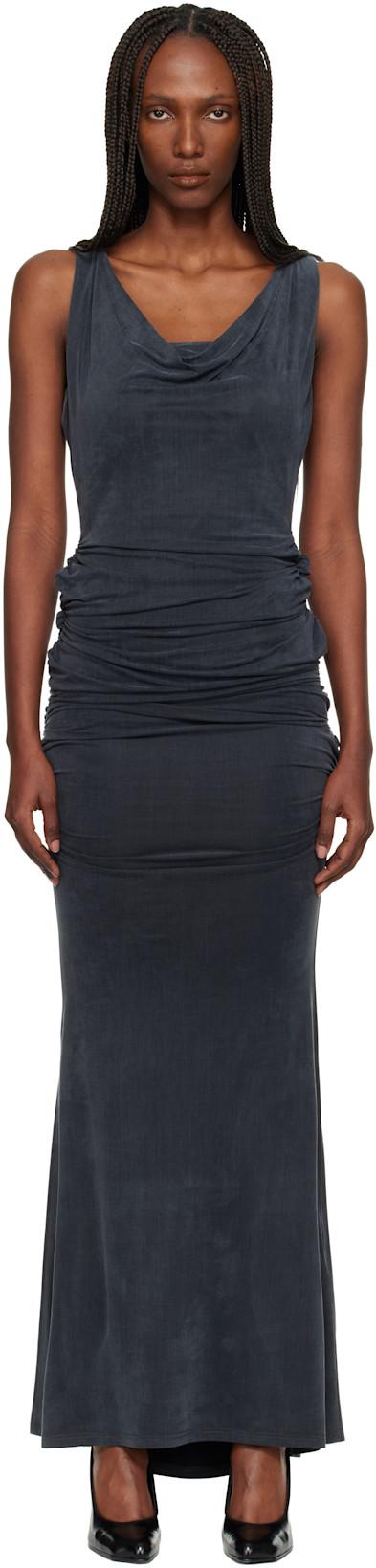 Gray Liz Jersey Maxi Dress by VIVIENNE WESTWOOD