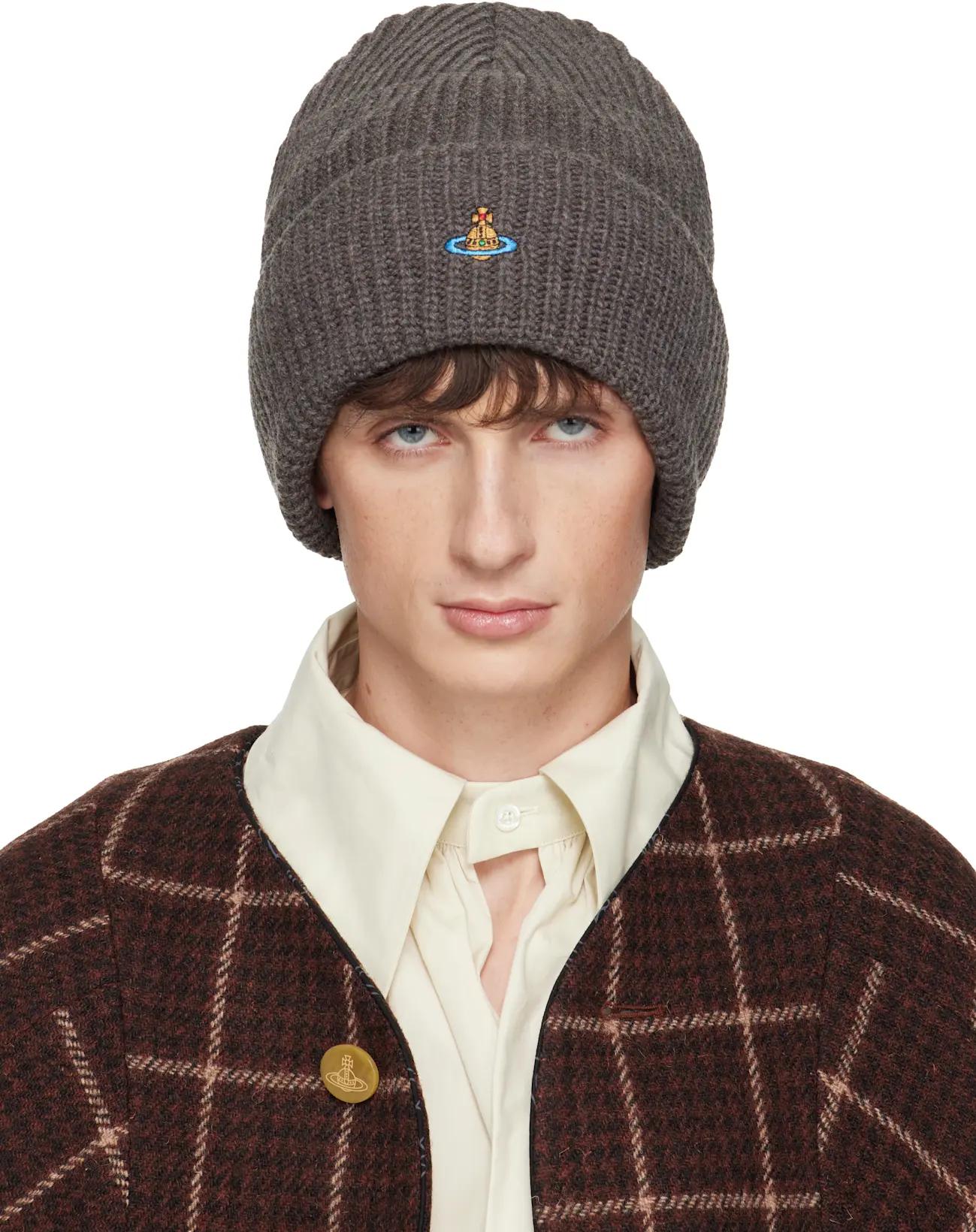 Gray Sporty Beanie by VIVIENNE WESTWOOD