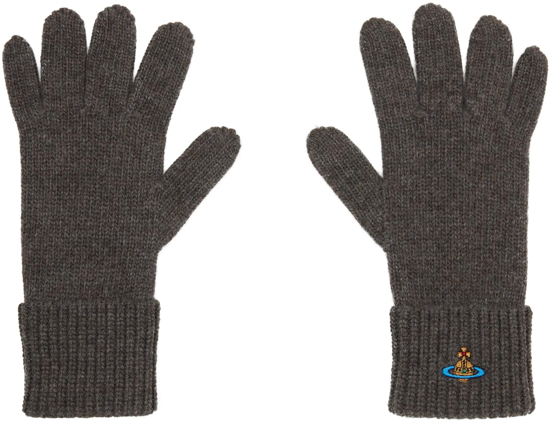 Gray Sporty Gloves by VIVIENNE WESTWOOD