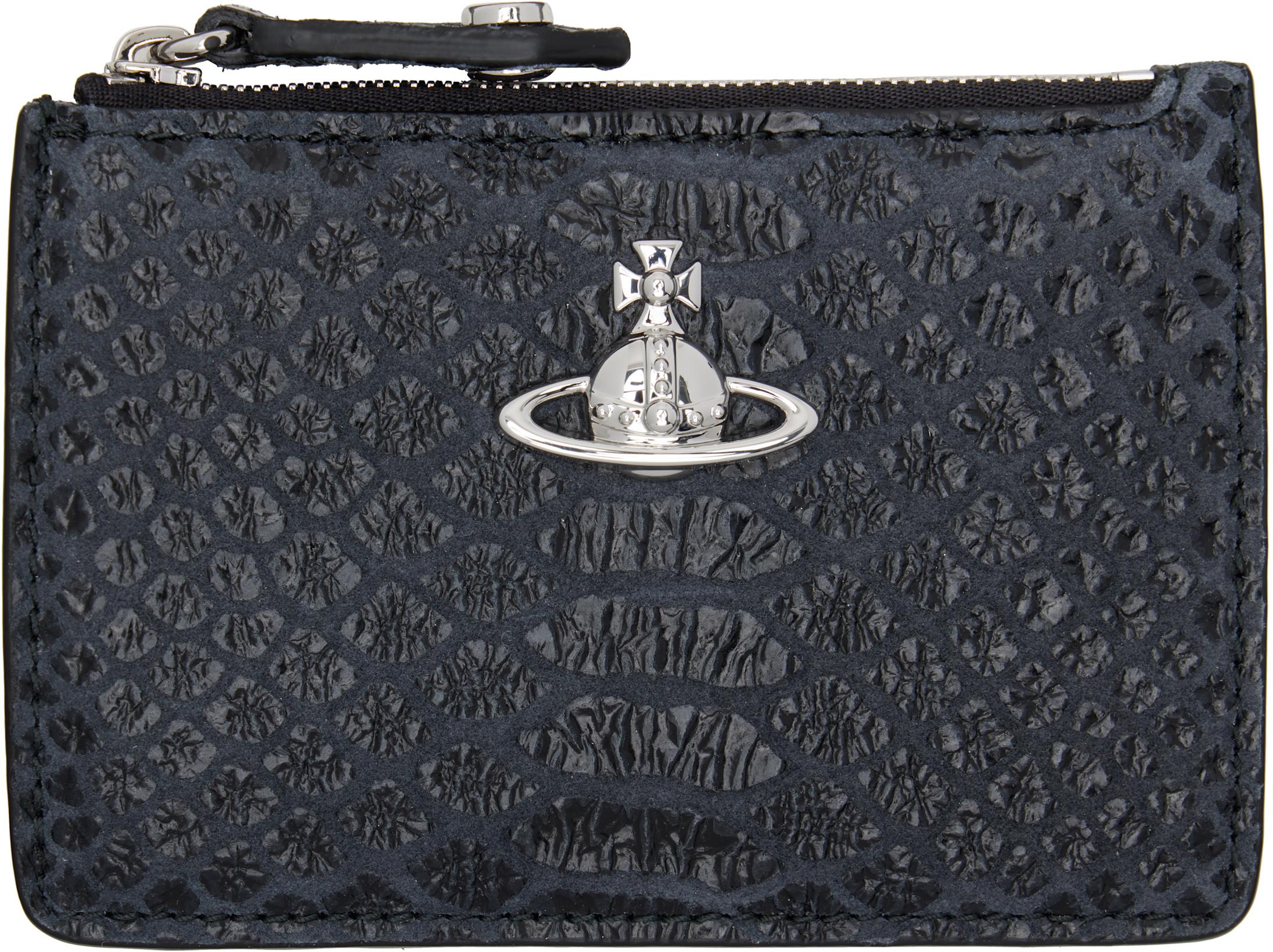 Gray & Black Slim Long Card Holder by VIVIENNE WESTWOOD