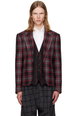 Gray & Red Waistcoat Blazer by VIVIENNE WESTWOOD