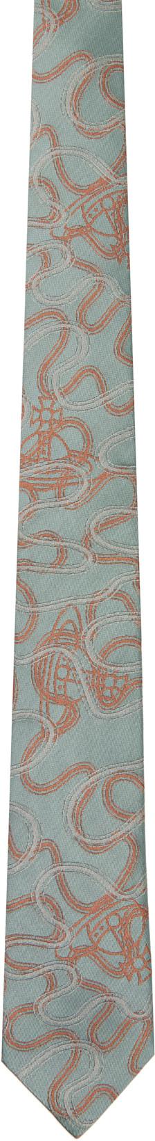 Green & Orange 7cm Tie by VIVIENNE WESTWOOD
