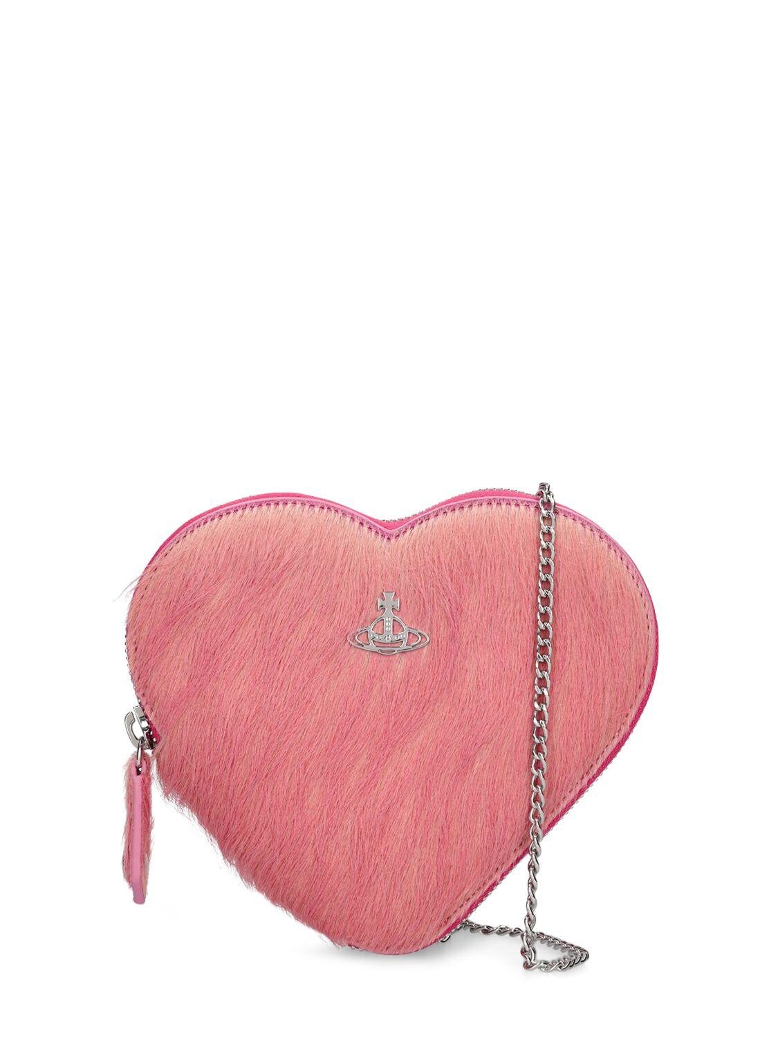 Heart Ponyhair Crossbody Bag by VIVIENNE WESTWOOD