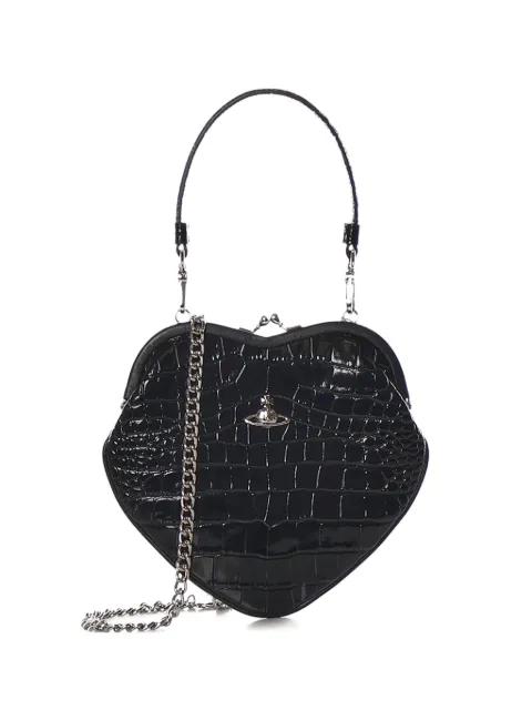 Heart embossed leather tote bag by VIVIENNE WESTWOOD