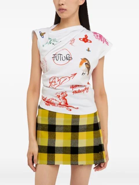 Herbo graphic-print draped T-shirt by VIVIENNE WESTWOOD