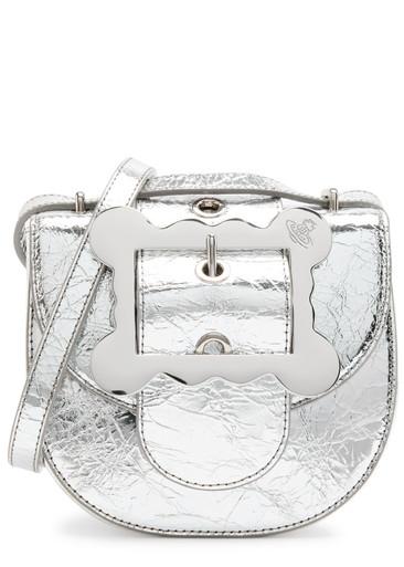 Jodie metallic leather saddle bag by VIVIENNE WESTWOOD
