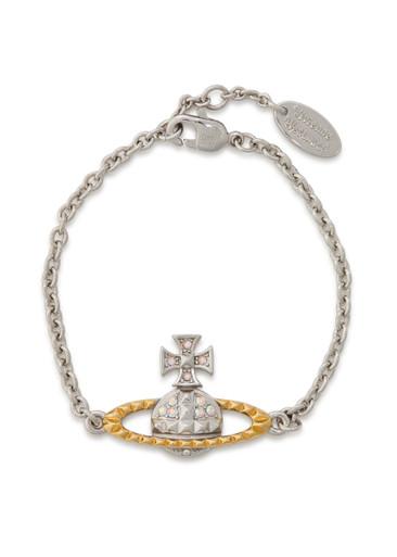 Mayfair Bas Relief two-toned rhodium-plated bracelet by VIVIENNE WESTWOOD