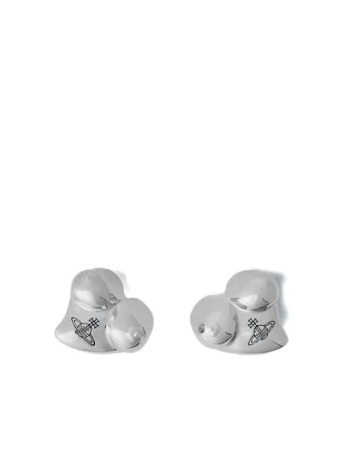 Mimosa logo-engraved earrings by VIVIENNE WESTWOOD