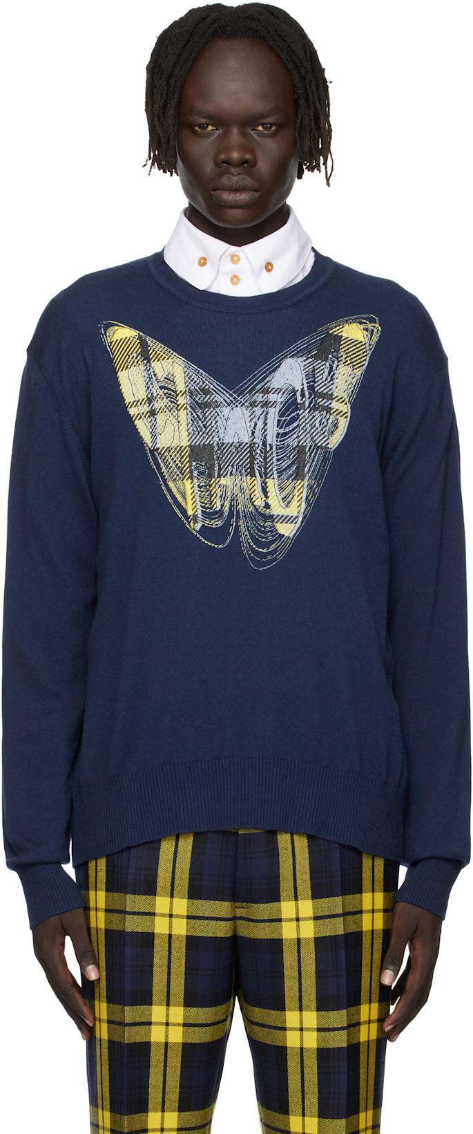 Navy Chaos Sweater by VIVIENNE WESTWOOD