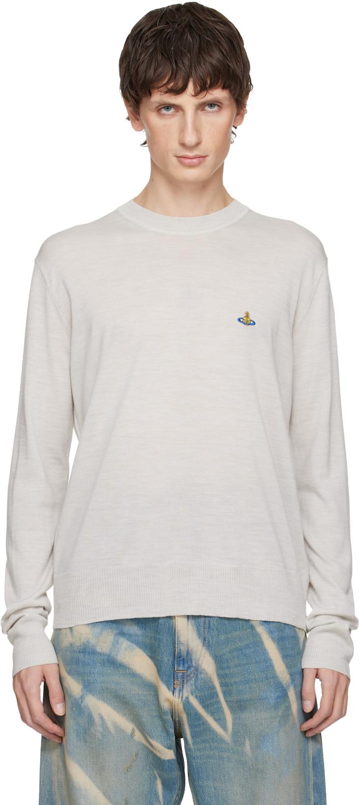 Off-White Alex Round Neck Sweater by VIVIENNE WESTWOOD