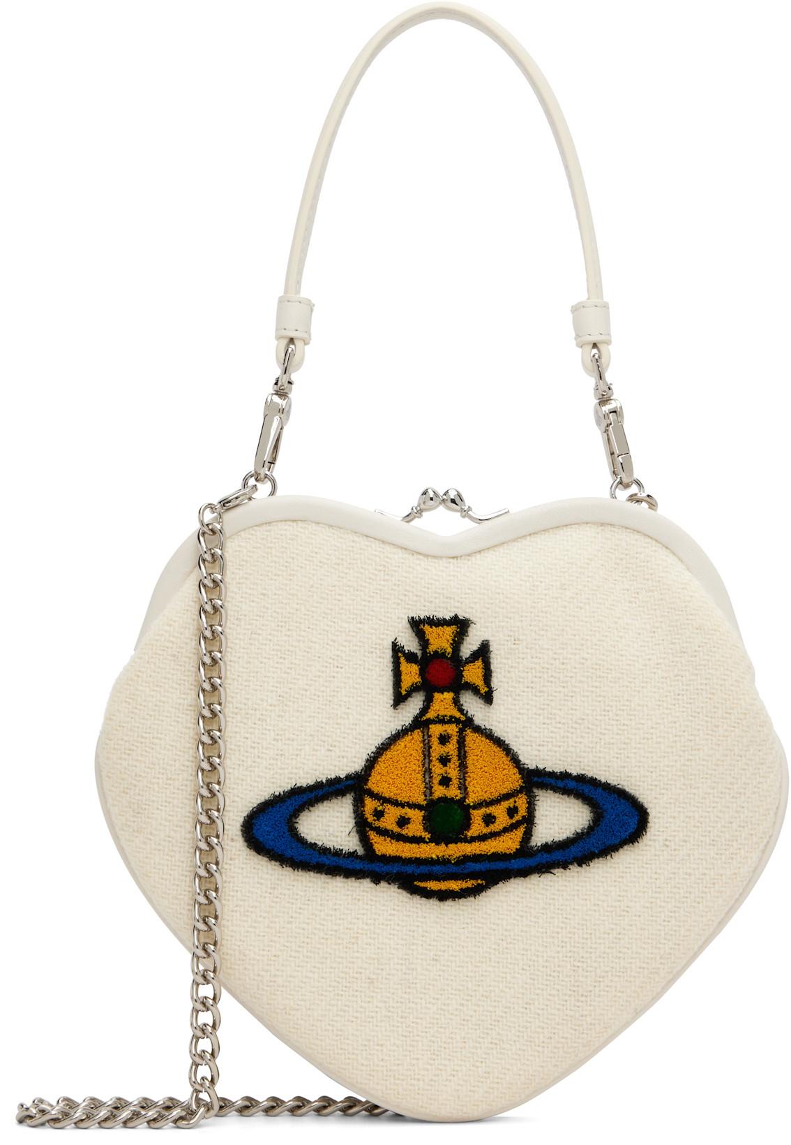 Off-White Belle Heart Frame Bag by VIVIENNE WESTWOOD