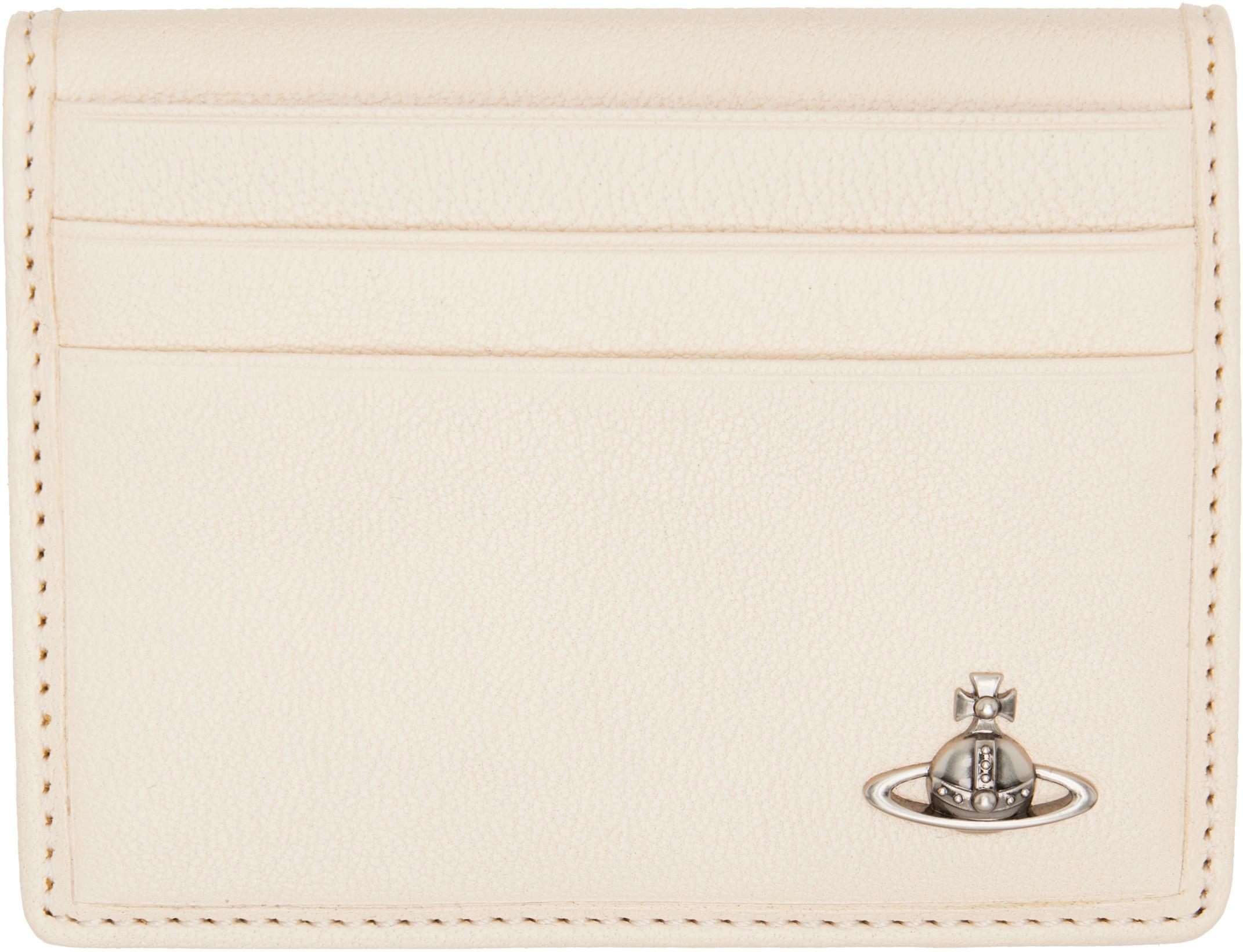 Off-White Bifold Man Card Holder by VIVIENNE WESTWOOD