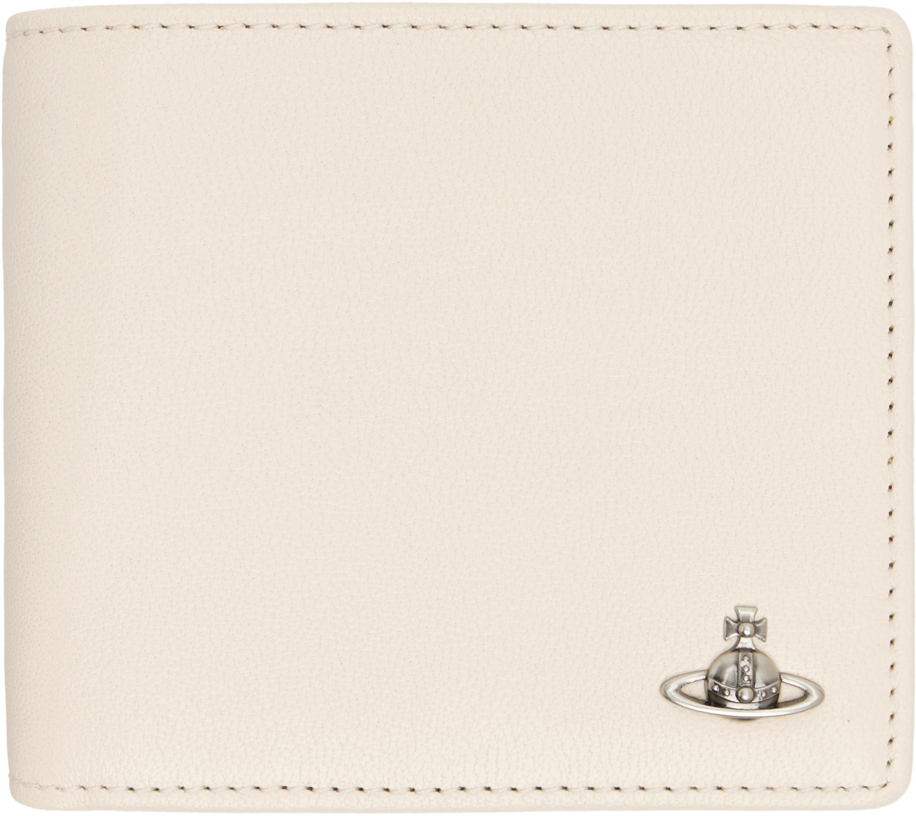 Off-White Coin Pocket Man Wallet by VIVIENNE WESTWOOD