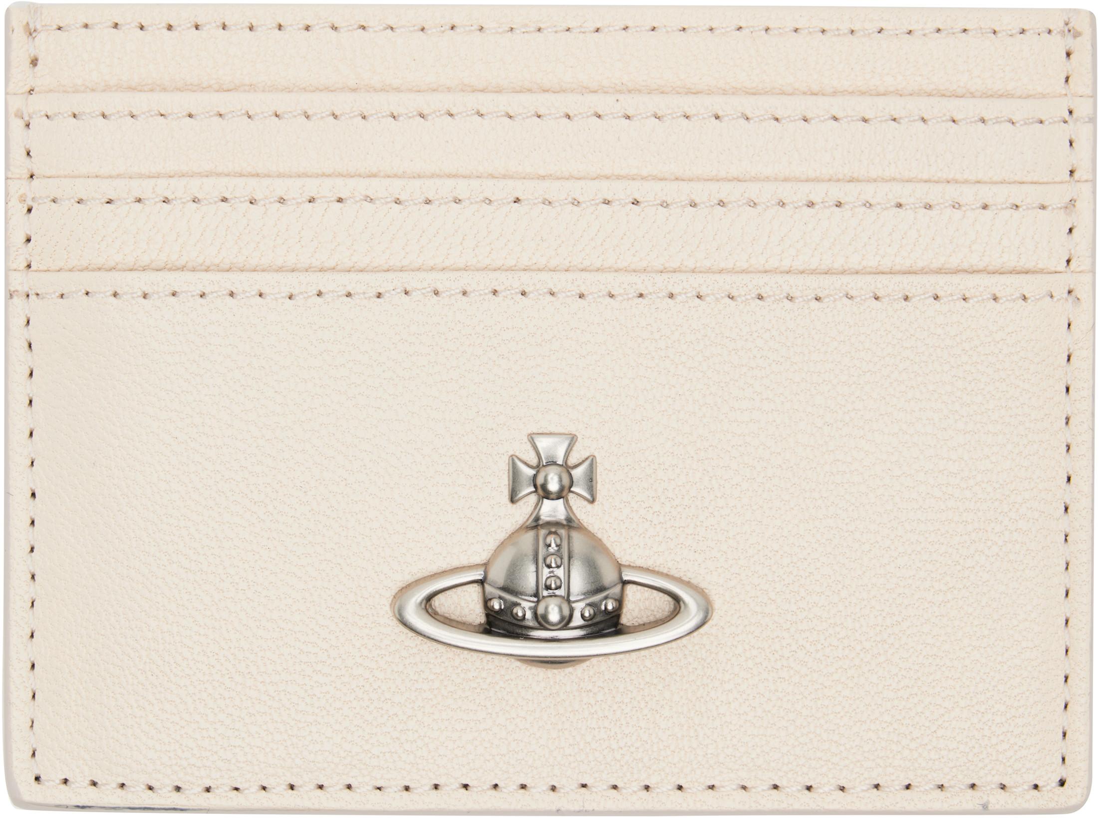 Off-White Flat Card Holder by VIVIENNE WESTWOOD