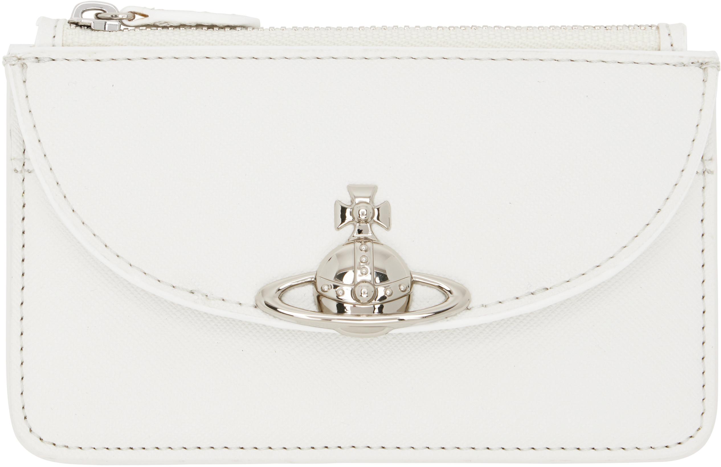 Off-White Half Moon Card Holder by VIVIENNE WESTWOOD