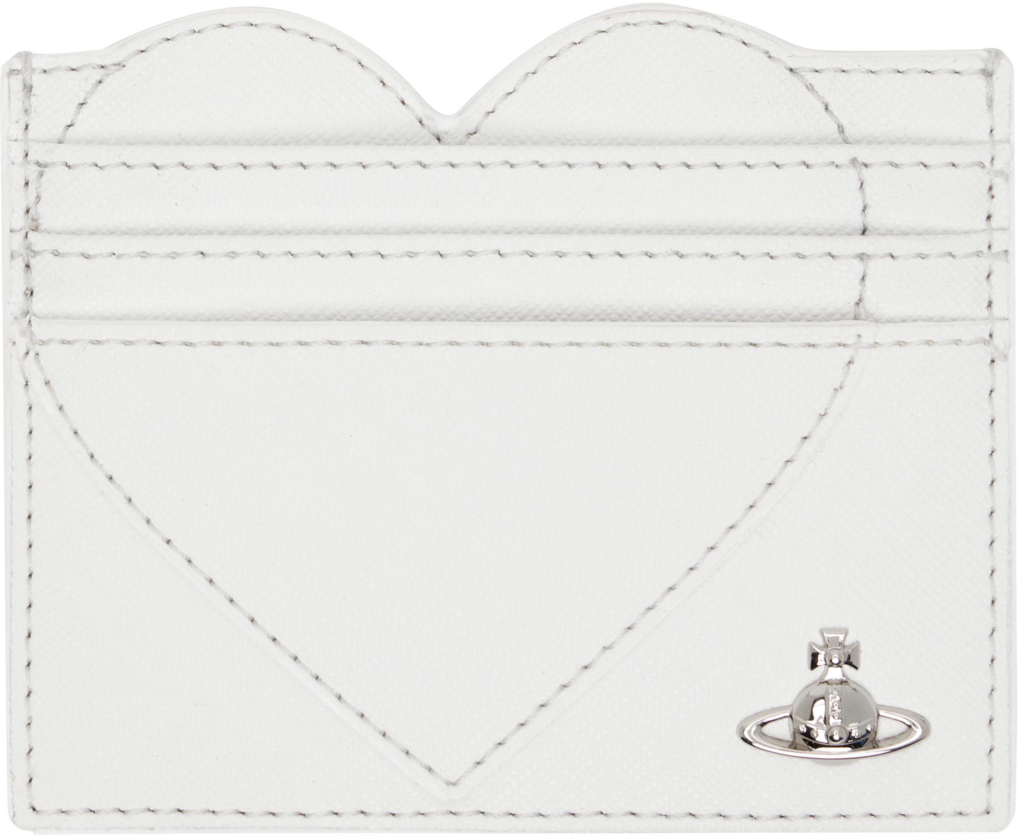 Off-White Heart Card Holder by VIVIENNE WESTWOOD