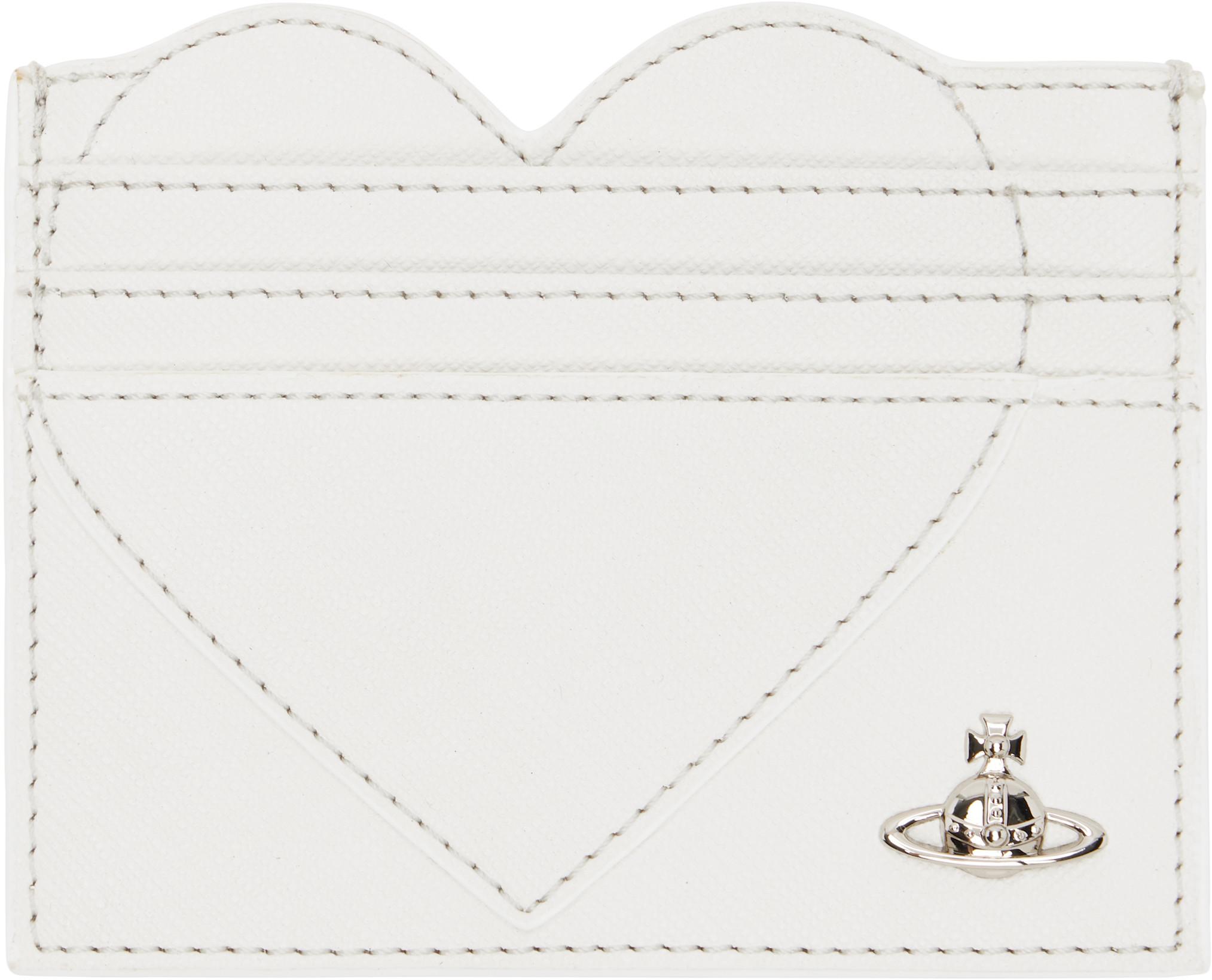 Off-White Heart Card Holder by VIVIENNE WESTWOOD