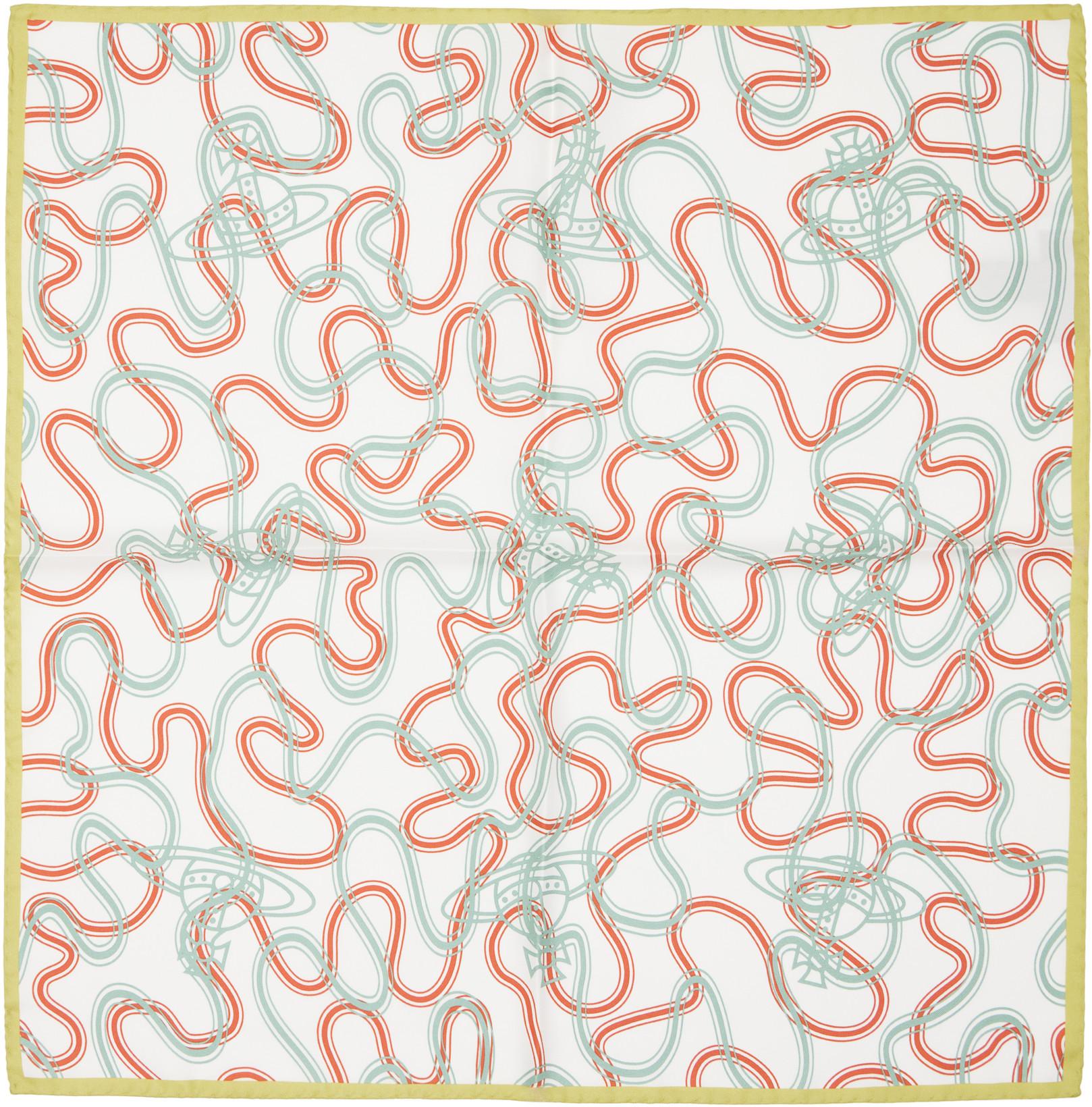 Off-White Wiggle Orb Square Scarf by VIVIENNE WESTWOOD