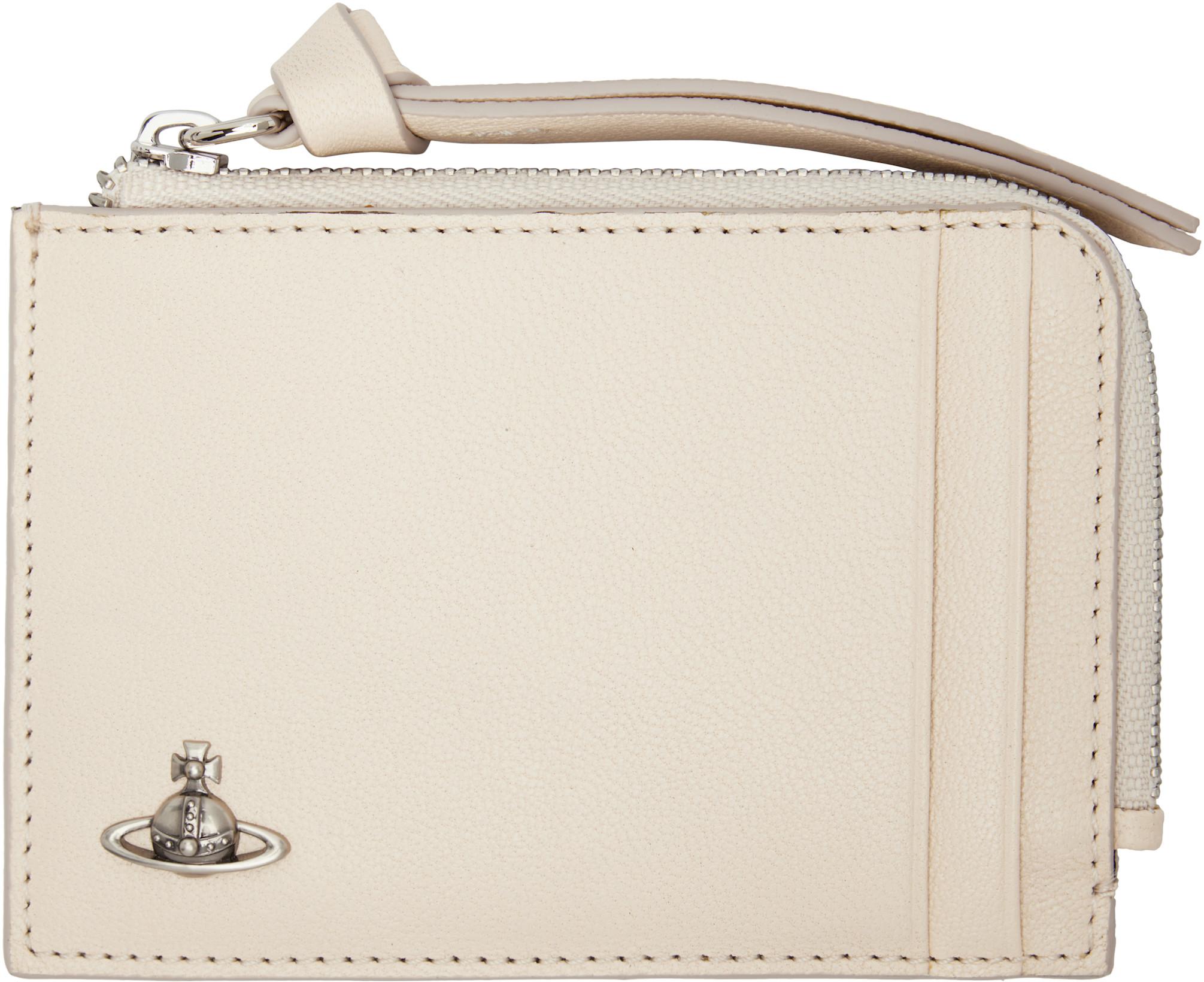 Off-White Zip Card Holder by VIVIENNE WESTWOOD