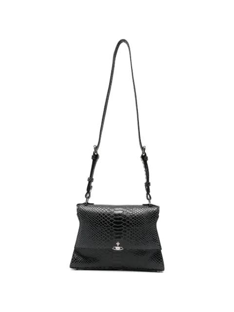 Orb-detail snakeskin-effect shoulder bag by VIVIENNE WESTWOOD