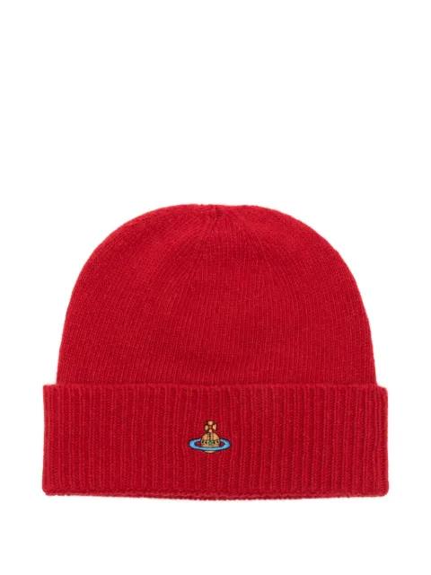 Orb-embroidered beanie by VIVIENNE WESTWOOD