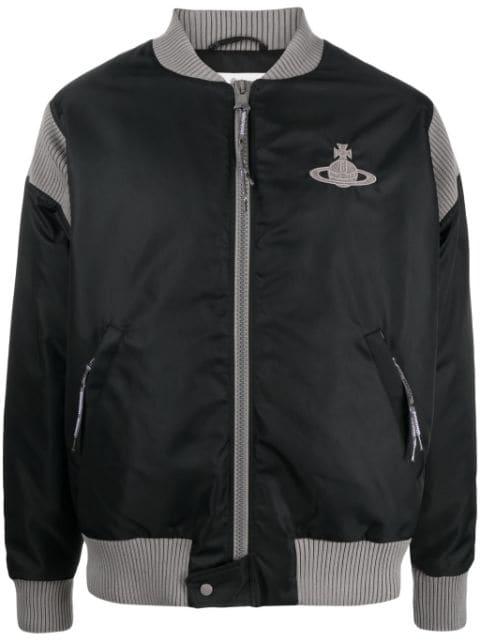 Orb-embroidered cotton bomber jacket by VIVIENNE WESTWOOD