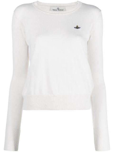 Orb-embroidered cotton-cashmere jumper by VIVIENNE WESTWOOD
