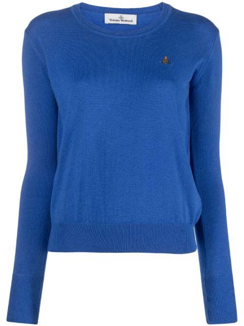 Orb-embroidered cotton-cashmere jumper by VIVIENNE WESTWOOD
